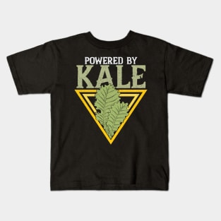 Powered by Kale Broccoli Vegetarian Vegan Kids T-Shirt